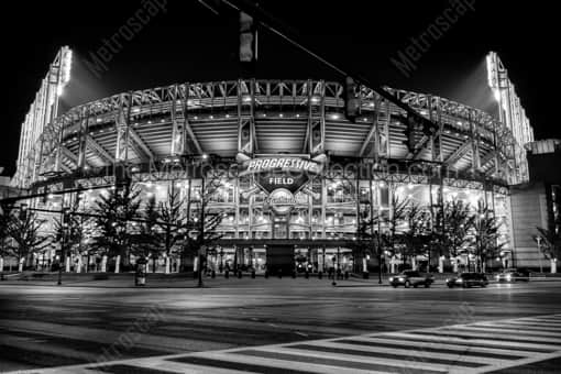 Cleveland Black and White Photography of Progressive Field at Night during the 2016 World Series Progressive Field at Night during the 2016 World Series -- Cleveland Black and White Photography