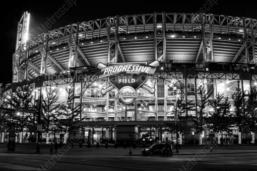 Cleveland Black and White Photography of The World Series in Progressive Field at Night The World Series in Progressive Field at Night -- Cleveland Black and White Photography