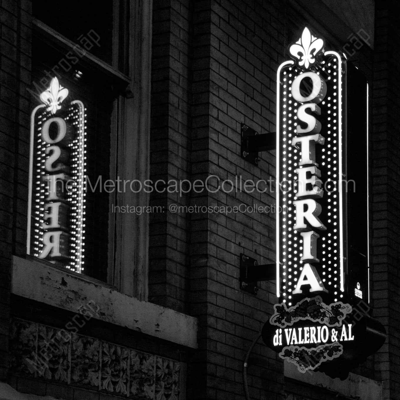 Osteria in the Warehouse District landscape black and white Photography Osteria in the Warehouse District landscape black and white Photography square crop