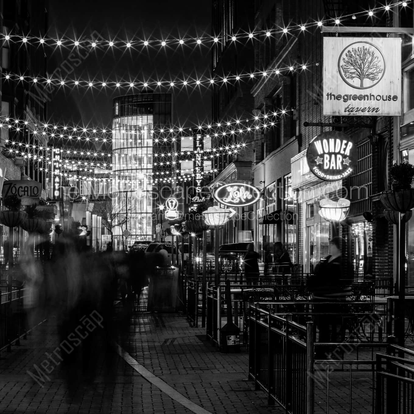 East Fourth Street in Downtown Cleveland landscape black and white Photography East Fourth Street in Downtown Cleveland landscape black and white Photography square crop