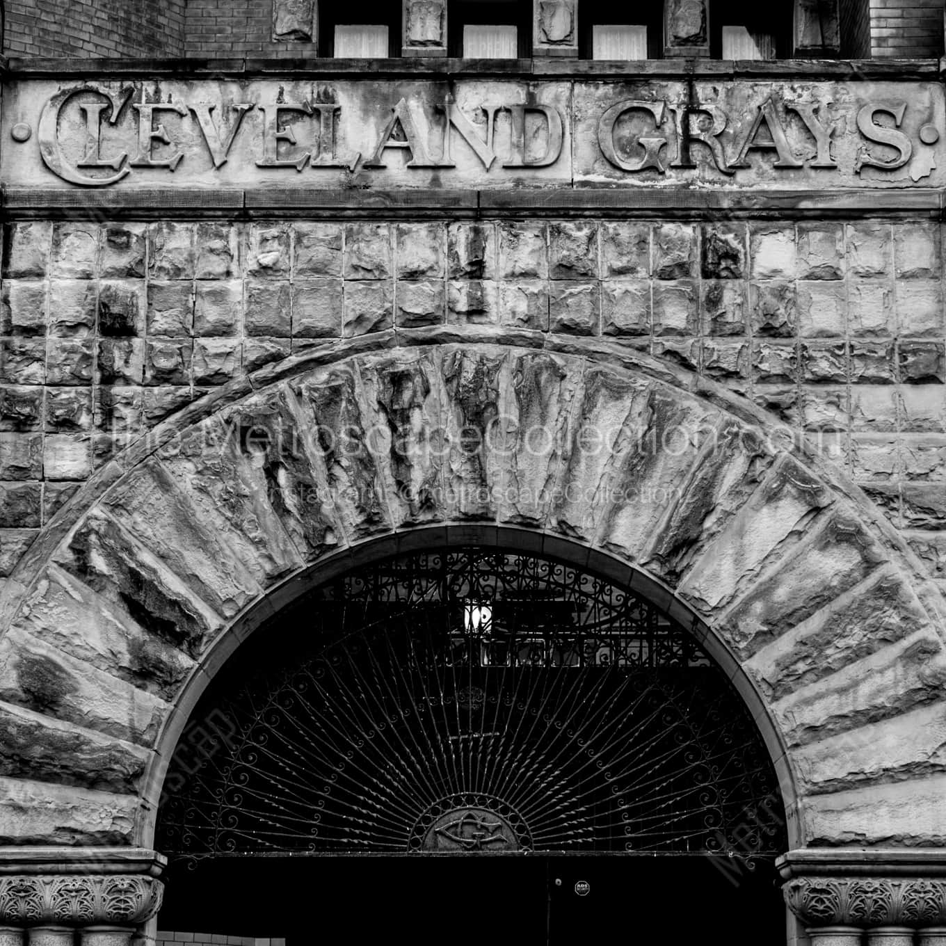 The Cleveland Grays Building landscape black and white Photography square crop