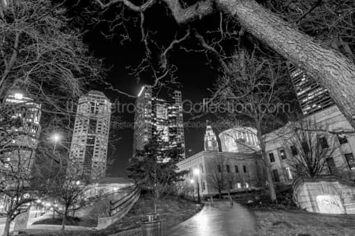 Columbus Black and White Photography of The Ohio State House under a Dead Oak Tree The Ohio State House under a Dead Oak Tree -- Columbus Black and White Photography