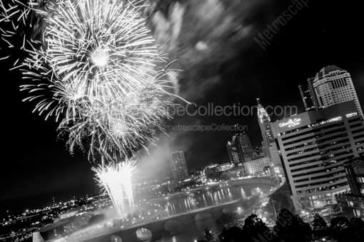 Columbus Black and White Photography of Red White and Boom from the Waterford Tower Red White and Boom from the Waterford Tower -- Columbus Black and White Photography