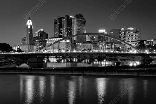 Columbus Black and White Photography of The Columbus Skyline and the NEW Main Street Bridge The Columbus Skyline and the NEW Main Street Bridge -- Columbus Black and White Photography