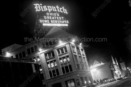 Columbus Black and White Photography of The Columbus Dispatch Building on South Third Street The Columbus Dispatch Building on South Third Street -- Columbus Black and White Photography