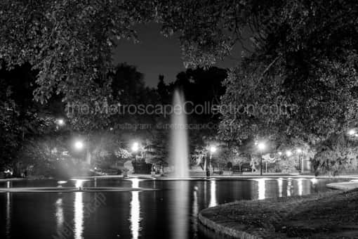 Columbus Black and White Photography of Mirror Lake on The Ohio State University Campus Mirror Lake on The Ohio State University Campus -- Columbus Black and White Photography