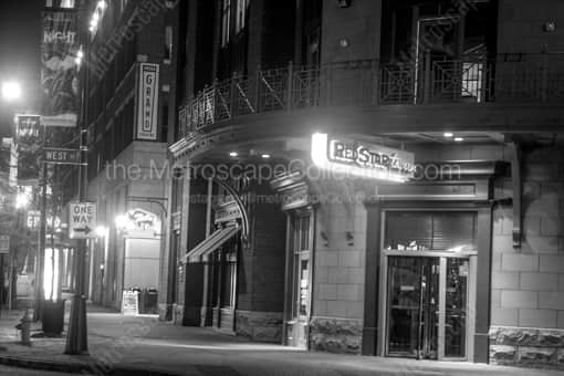 Columbus Black and White Photography of The Red Star Tavern in the Arena District The Red Star Tavern in the Arena District -- Columbus Black and White Photography