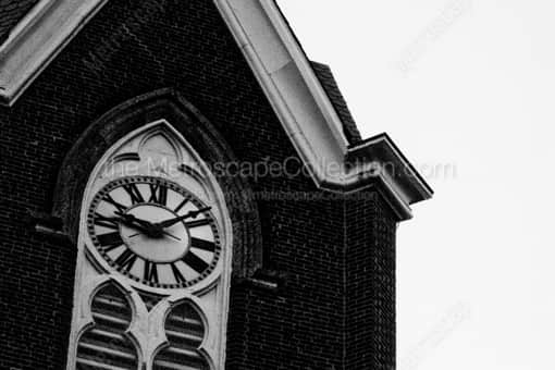 Columbus Black and White Photography of The Clock Face of St. Mary's in German Village The Clock Face of St. Mary's in German Village -- Columbus Black and White Photography