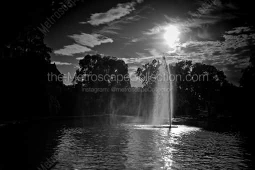 Mirror Lake on OSU Campus -- Columbus Black and White Photos