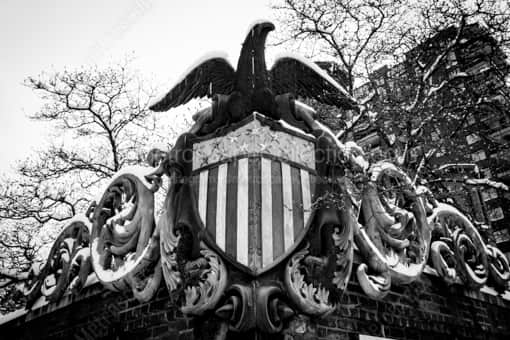 Columbus Black and White Photography of The Eagle and Shield at the Columbus Cultural Arts Center The Eagle and Shield at the Columbus Cultural Arts Center -- Columbus Black and White Photography