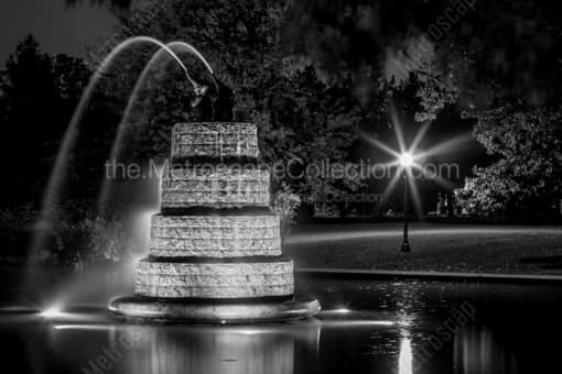 The Goodale Park Fountain -- Columbus Black and White Photos