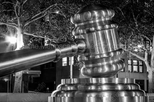 Columbus Black and White Photography of The Stainless Steel Gavel at the Ohio Supreme Court Building The Stainless Steel Gavel at the Ohio Supreme Court Building -- Columbus Black and White Photography