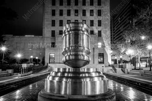 The Ohio Supreme Court Giant Gavel -- Columbus Black and White Photos
