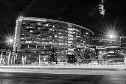 Nationwide Childrens Hospital at Night -- Columbus Black and White Photos