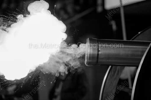 The Columbus Blue Jackets Goal Cannon -- Columbus Black and White Photos