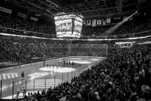 Columbus Black and White Photography of The National Anthem inside Nationwide Arena The National Anthem inside Nationwide Arena -- Columbus Black and White Photography
