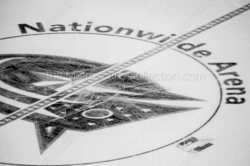 The Main Ice Sheet in Nationwide Arena -- Columbus Black and White Photos