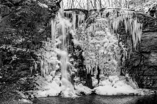 Hayden Falls -- Columbus Black and White Photos