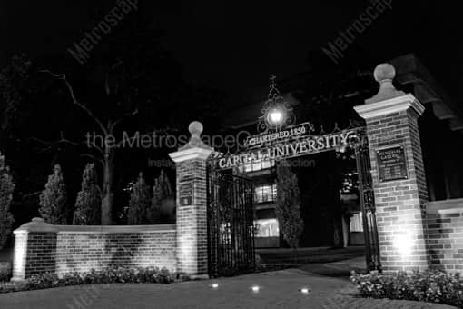 The Capital University Memorial Gateway -- Columbus Black and White Photos