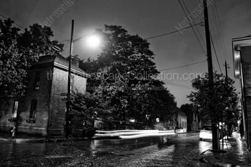 Columbus Black and White Photography of German Village after an August Rain Storm German Village after an August Rain Storm -- Columbus Black and White Photography