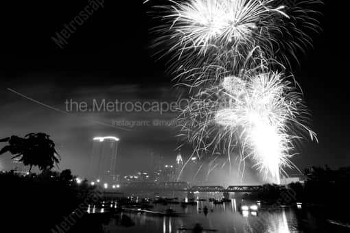 Red White and Boom from Northbank Park -- Columbus Black and White Photos