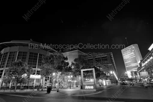 Nationwide Arena at Night -- Columbus Black and White Photos