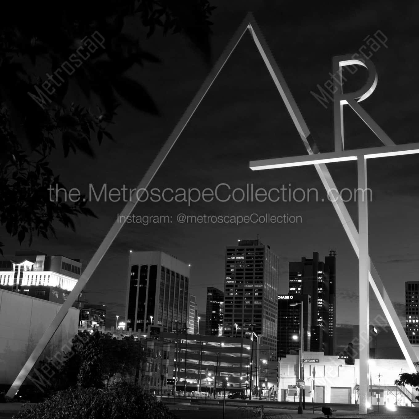 The CCAD ART Sculpture over Gay St landscape black and white Photography The CCAD ART Sculpture over Gay St landscape black and white Photography square crop