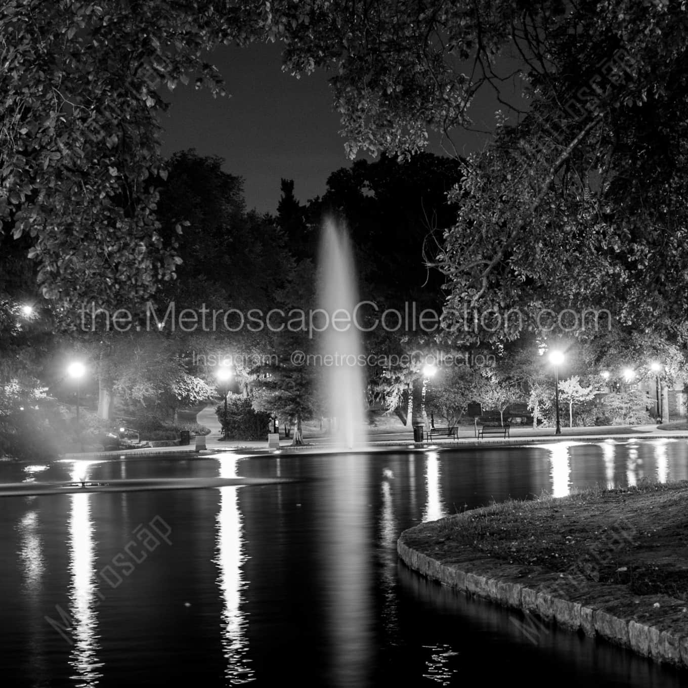 Mirror Lake on The Ohio State University Campus landscape black and white Photography Mirror Lake on The Ohio State University Campus landscape black and white Photography square crop
