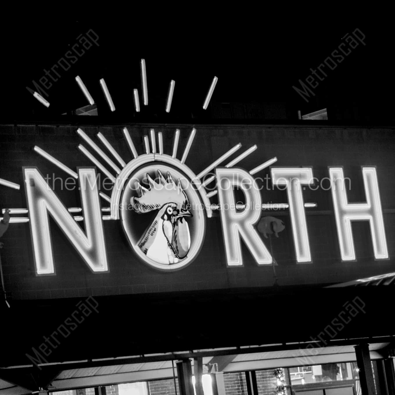 The North Market Sign landscape black and white Photography The North Market Sign landscape black and white Photography square crop