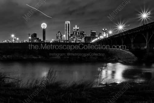 The Trinity River in Winter -- Dallas Black and White Photography