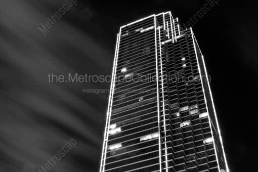 The Green Outline Building in Dallas -- Dallas Black and White Photography