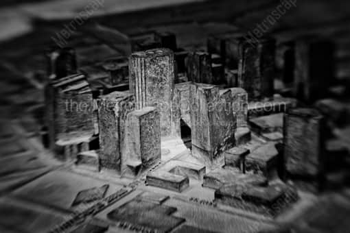 A Miniature Dallas Skyline -- Dallas Black and White Photography