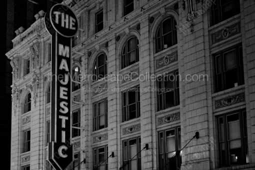 The Dallas Majestic Theater -- Dallas Black and White Photography