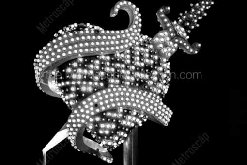 The MCA Heart Sign -- Denver Black and White Photography
