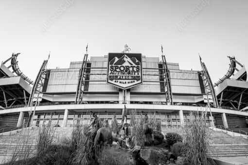 Mile High Stadium -- Denver Black and White Photography