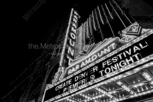 The Paramount Theater in Denver -- Denver Black and White Photography