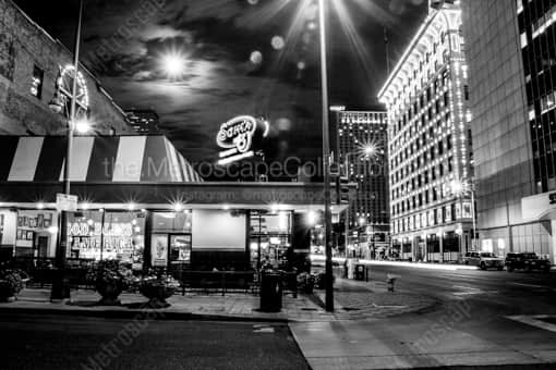 Sams Number 3 on Curtis -- Denver Black and White Photography