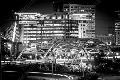 Denver Black and White Photography of The Speer Boulevard Bridge over the Platt River The Speer Boulevard Bridge over the Platt River -- Denver Black and White Photography