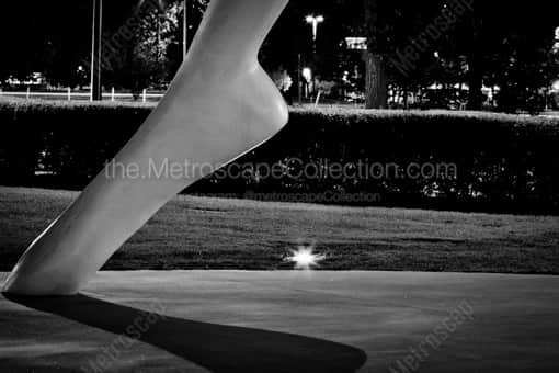 A Foot and Shadow of the Denver Dancers -- Denver Black and White Photography