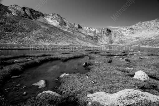 Summit Lake off Mt Evans Road -- Denver Black and White Photography