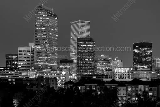 Denver Black and White Photography of The Mailbox Building and Republic Building The Mailbox Building and Republic Building -- Denver Black and White Photography