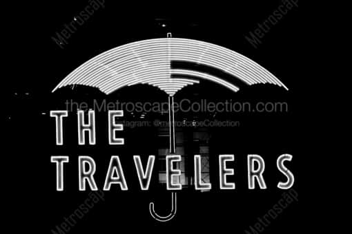 The Travelers Sign -- Des Moines Black and White Photos