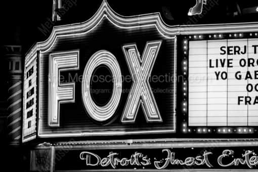 Detroits Fox Theater -- Detroit Black and White Photography