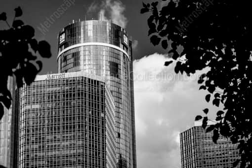 The GM Tower -- Detroit Black and White Photography