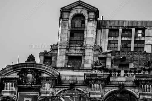The Top of the Book Tower -- Detroit Black and White Photography