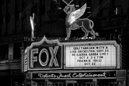 Detroit Black and White Photography of The Fox Theater Detroits Finest Entertainment The Fox Theater Detroits Finest Entertainment -- Detroit Black and White Photography