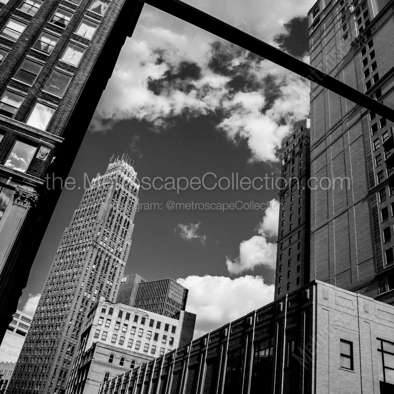 The David Stott Building landscape black and white Photography square crop