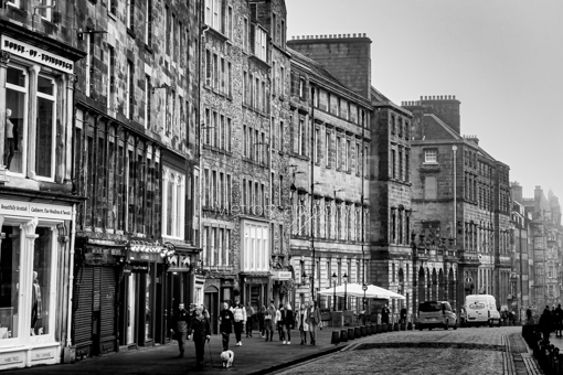 The Royal Mile in Old Town Edinburgh -- Edinburgh Black and White Photos