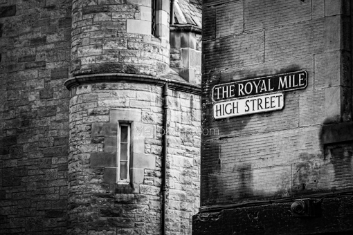 Royal Mile High Street -- Edinburgh Black and White Photos