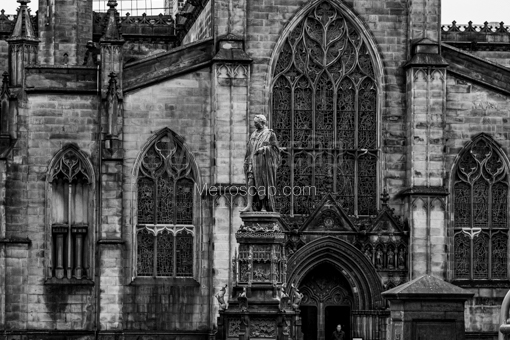 Edinburgh Black and White Photography of Walter Francis Montagu Douglas Scott Statue Walter Francis Montagu Douglas Scott Statue -- Edinburgh Black and White Photography